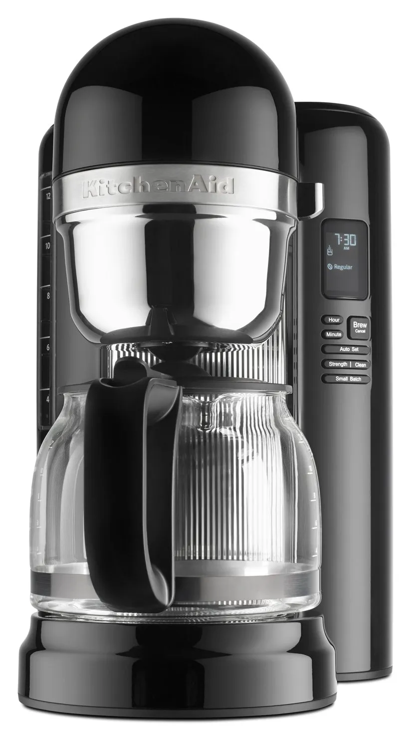 KitchenAid KCM1204OB 12-Cup Coffee Maker - One Touch Brewing, Onyx Black, Programmable Features