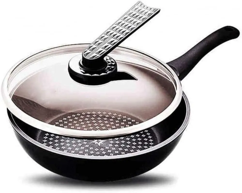 Large-Capacity No-Smoke Wok Induction Cooker with Ergonomic Grip for Authentic Cooking