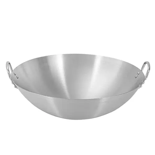 Large Capacity 26cm Stainless Steel Wok, Uncoated, Fast Heat Conduction, Ergonomic Handle, Sanding