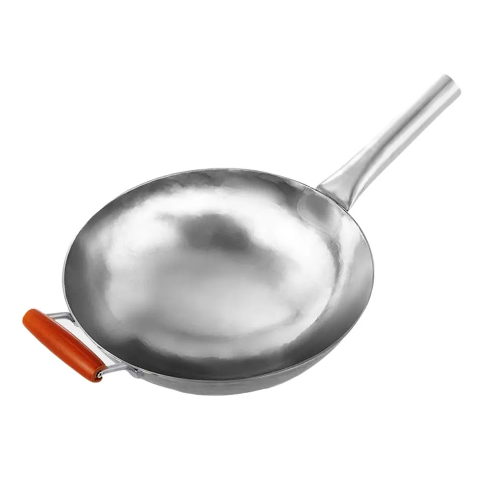 Lightweight Non-Stick Titanium Wok 30CM - Healthy Round Bottom, Wear-Resistant, Acid-Resistant