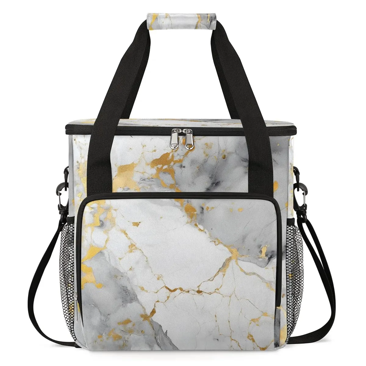 Marble Travel Coffee Maker Bag - Waterproof, Lightweight Carrying Case with Shoulder Strap