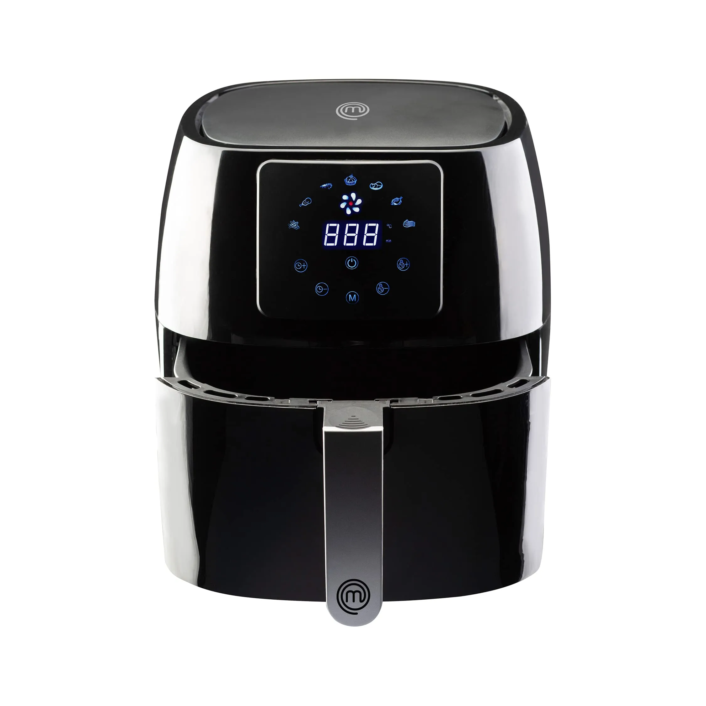 MasterChef 4.75 Qt Compact Air Fryer with Digital Display, 7 Cooking Presets, Black