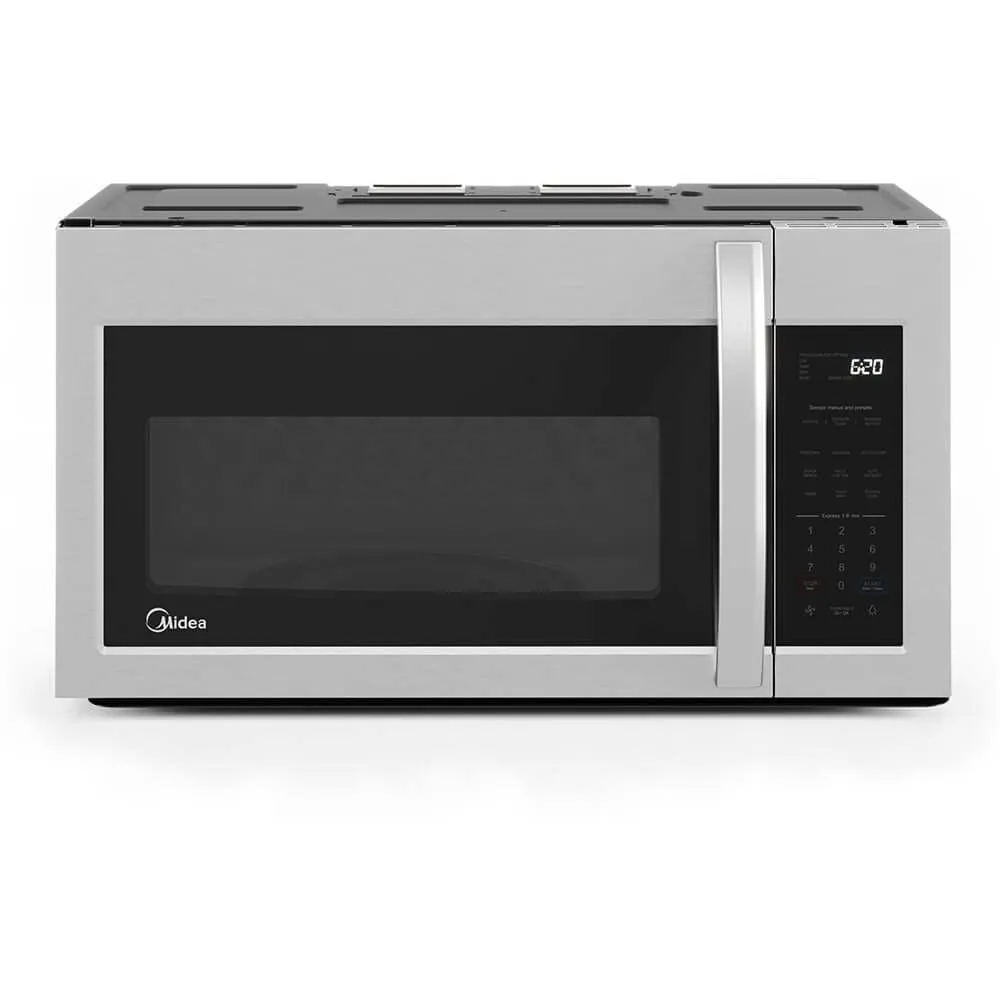 Midea 1.9 Cu. Ft. Over-the-Range Microwave with 2-Speed Fan & LED Lighting, Stainless Steel