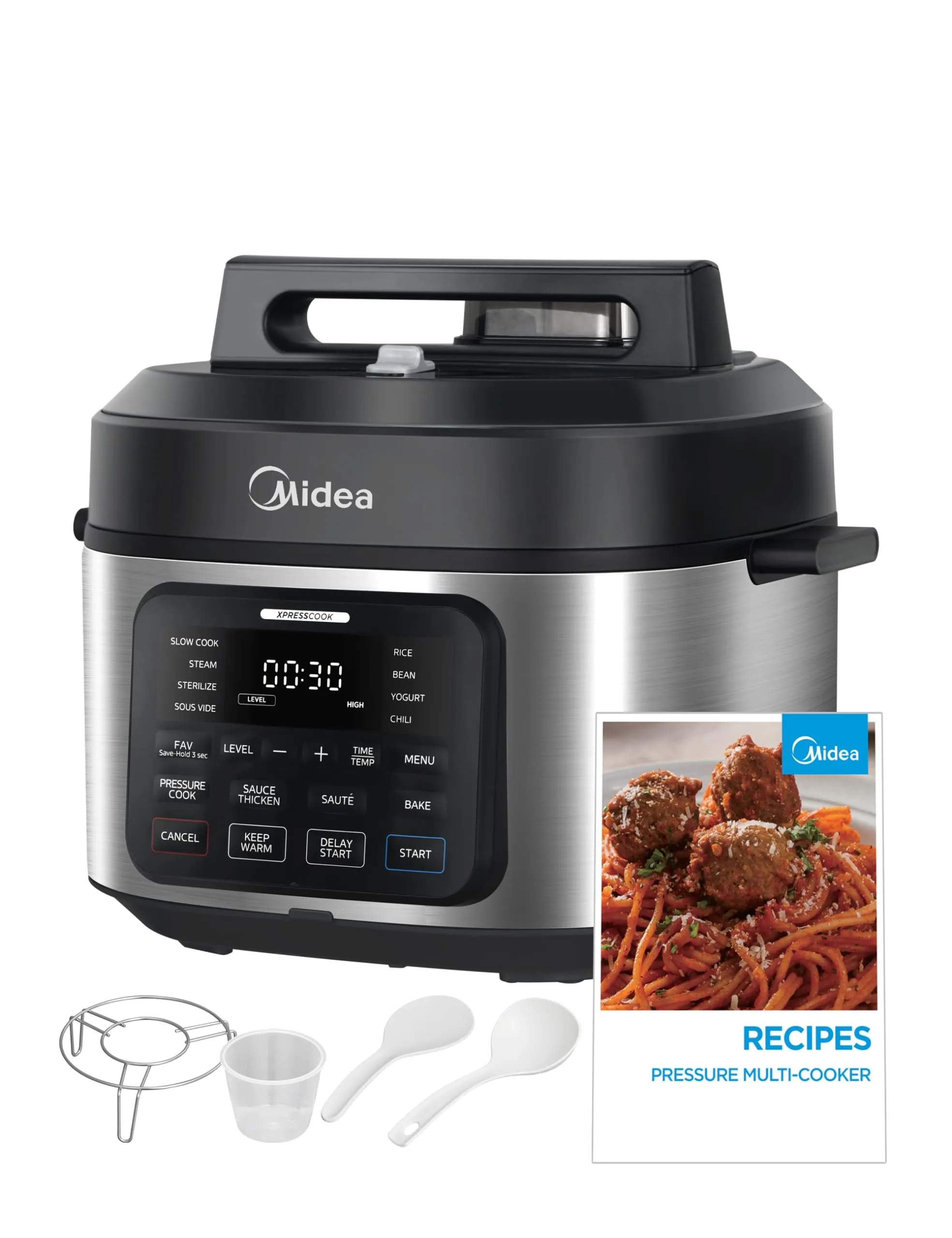 Midea WideMax 12-in-1 Electric Pressure Cooker, 6.5 Quart, 12 Presets, Multi-Functional