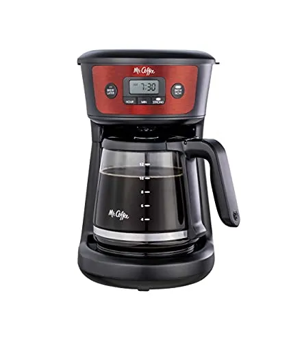 Mr. Coffee 12-Cup Programmable Coffeemaker with Strong Brew Selector, Stainless Steel Finish