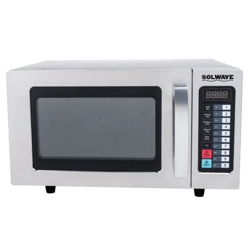 Mw1000t Stainless Steel Commercial Microwave - Push Button Controls, 120V, 1000W