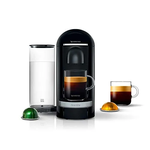 Nespresso VertuoPlus Deluxe Coffee & Espresso Machine, 8oz, Black - Versatile Single Serve Brewing