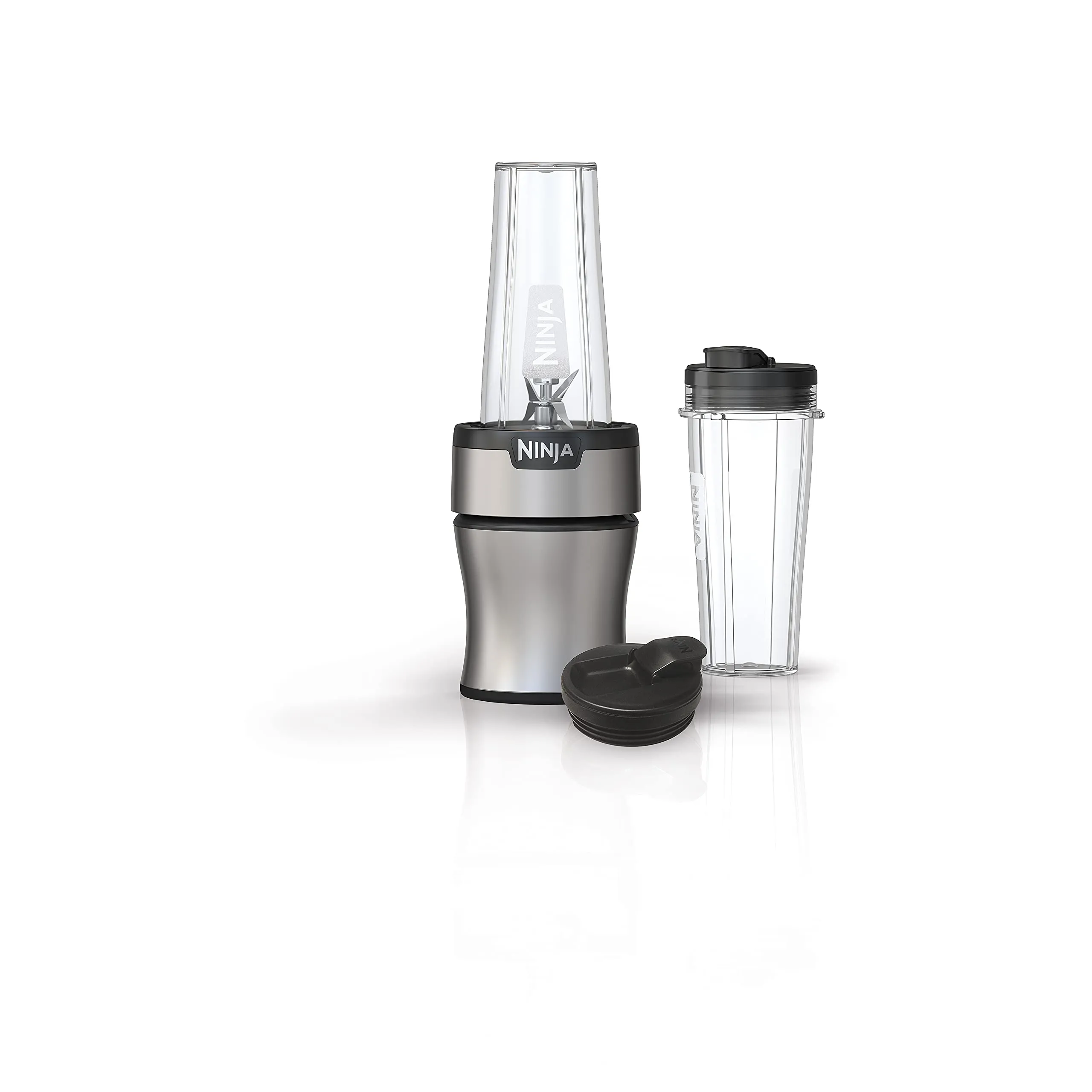 Ninja BN300C Personal Nutri-Blender, 700W Ice-Crushing Technology, Black/Silver, 20oz Cups