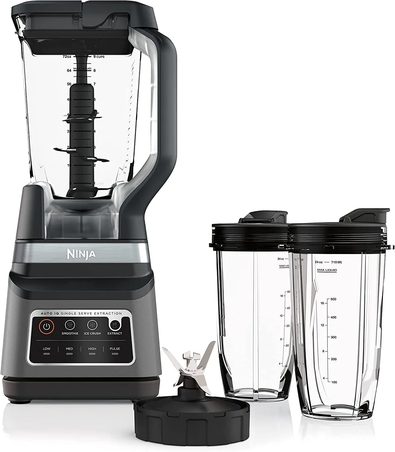 Ninja BN751 Professional Plus DUO Blender, 1400W, 72-oz Pitcher & 2 To-Go Cups, Black