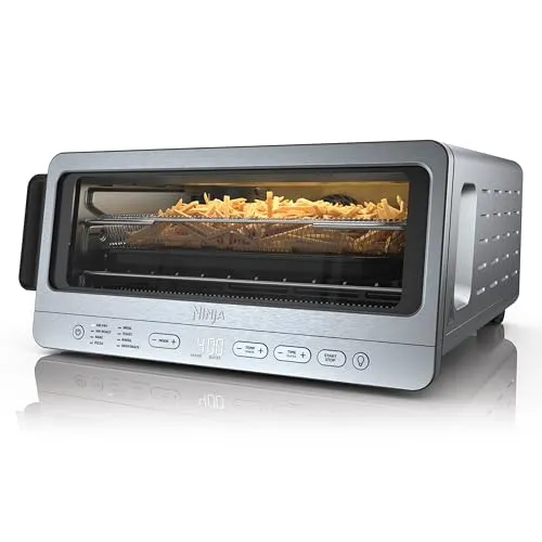 Ninja Flip Toaster Oven & Air Fryer, 8-in-1, Large Capacity, Stainless, Space-Saving Design