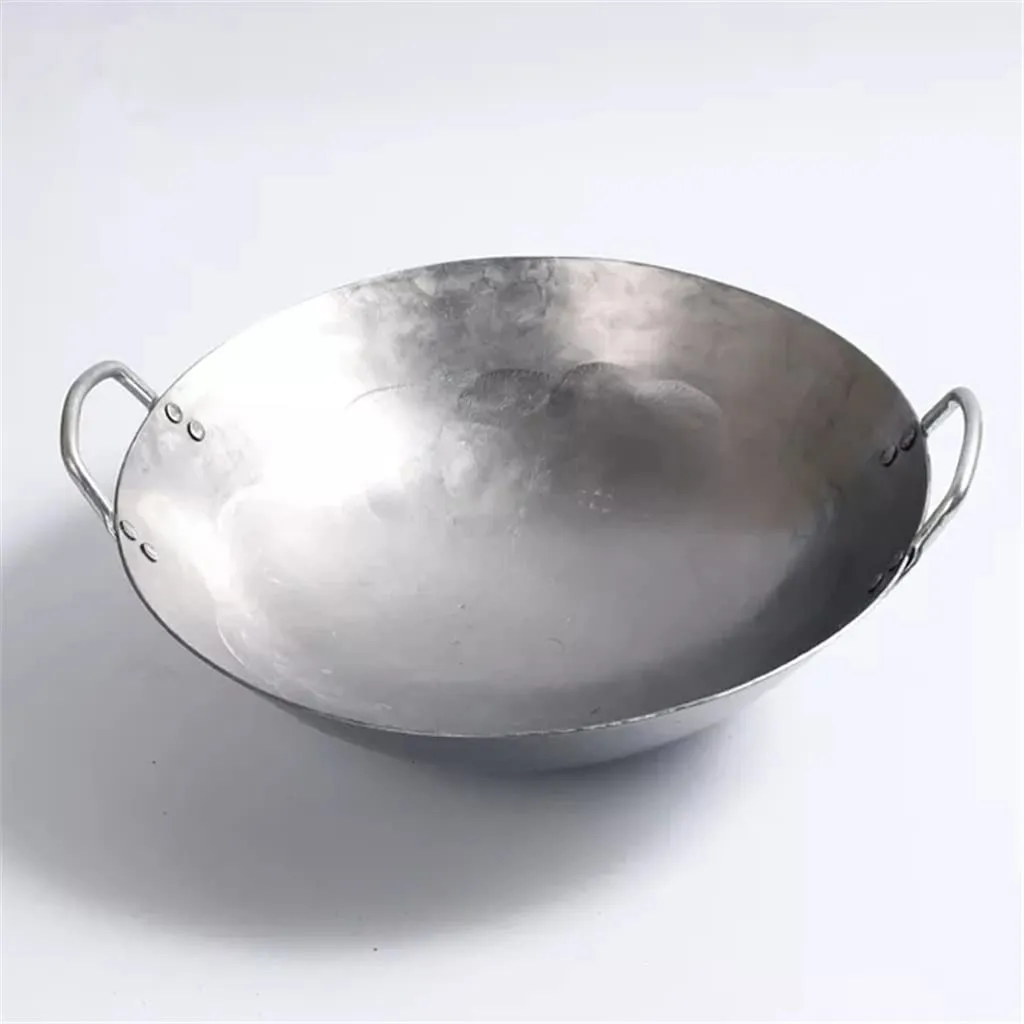 Non-Coating Woks Gas Cooker Handmade Pot 42CM for High-Temperature Cooking - ACONEE