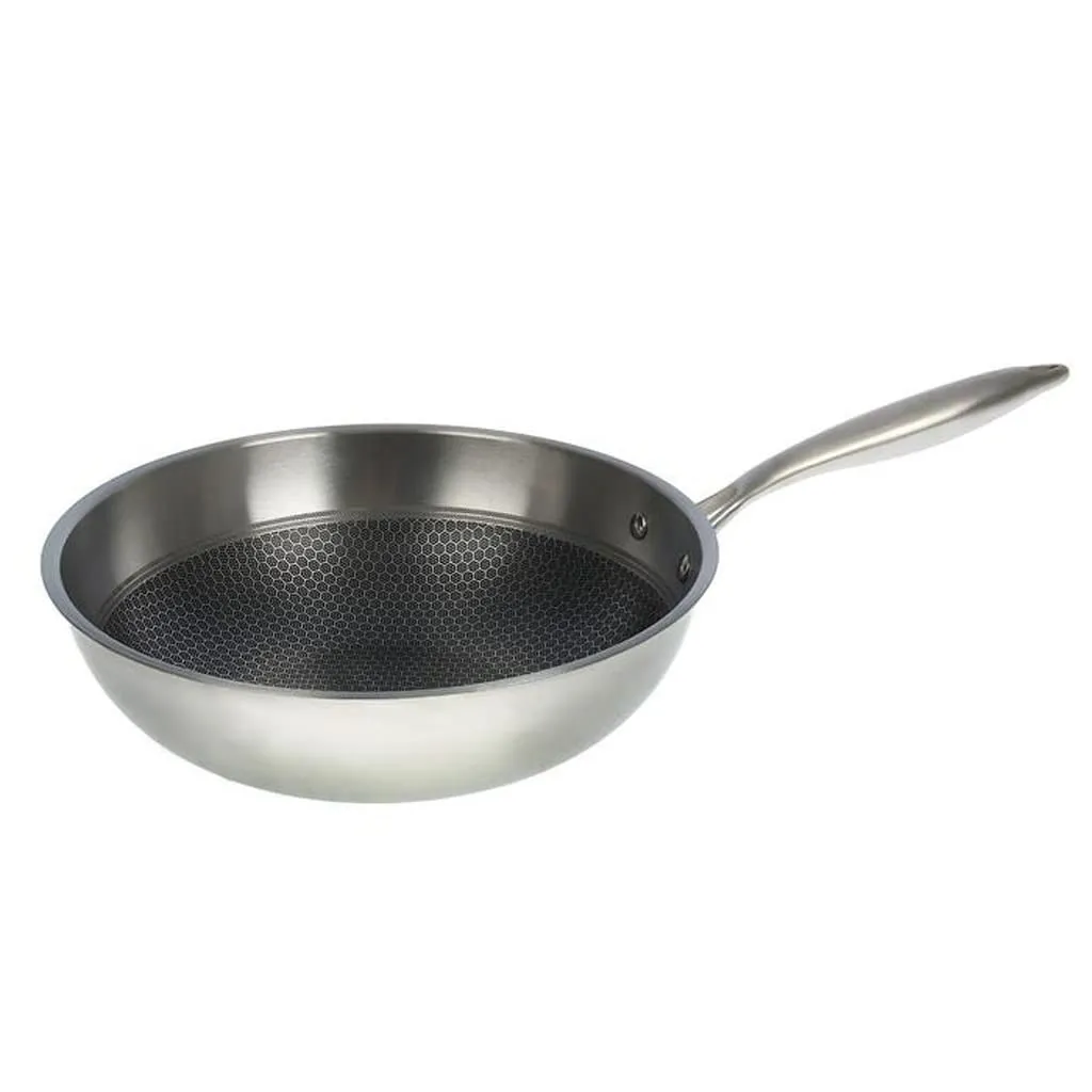 Non-Stick Coating Wok Frying Pan by GaRcan - Ergonomic, Space-Saving Kitchen Cookware