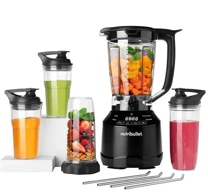 Nutribullet Digital Smart Touch Combo Blender 1500W with Single-Serve Cups - Large Capacity