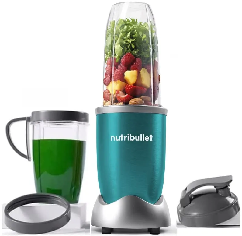 NutriBullet Pro 900-Watt Blender in Turquoise - Powerful, Compact, Easy-to-Clean Nutrition Extractor