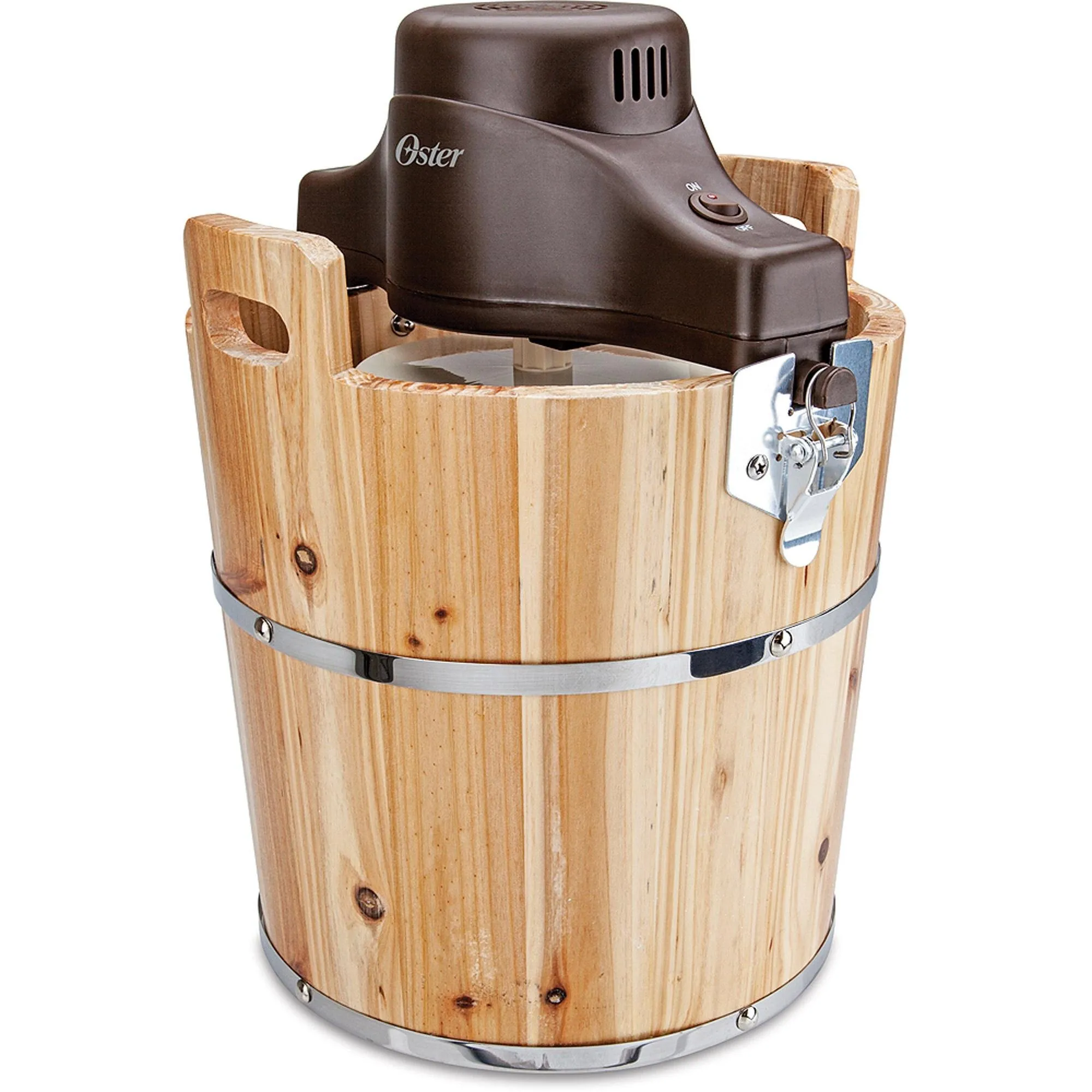 Oster 4-Quart Wood Bucket Ice Cream Maker for Delicious Homemade Treats