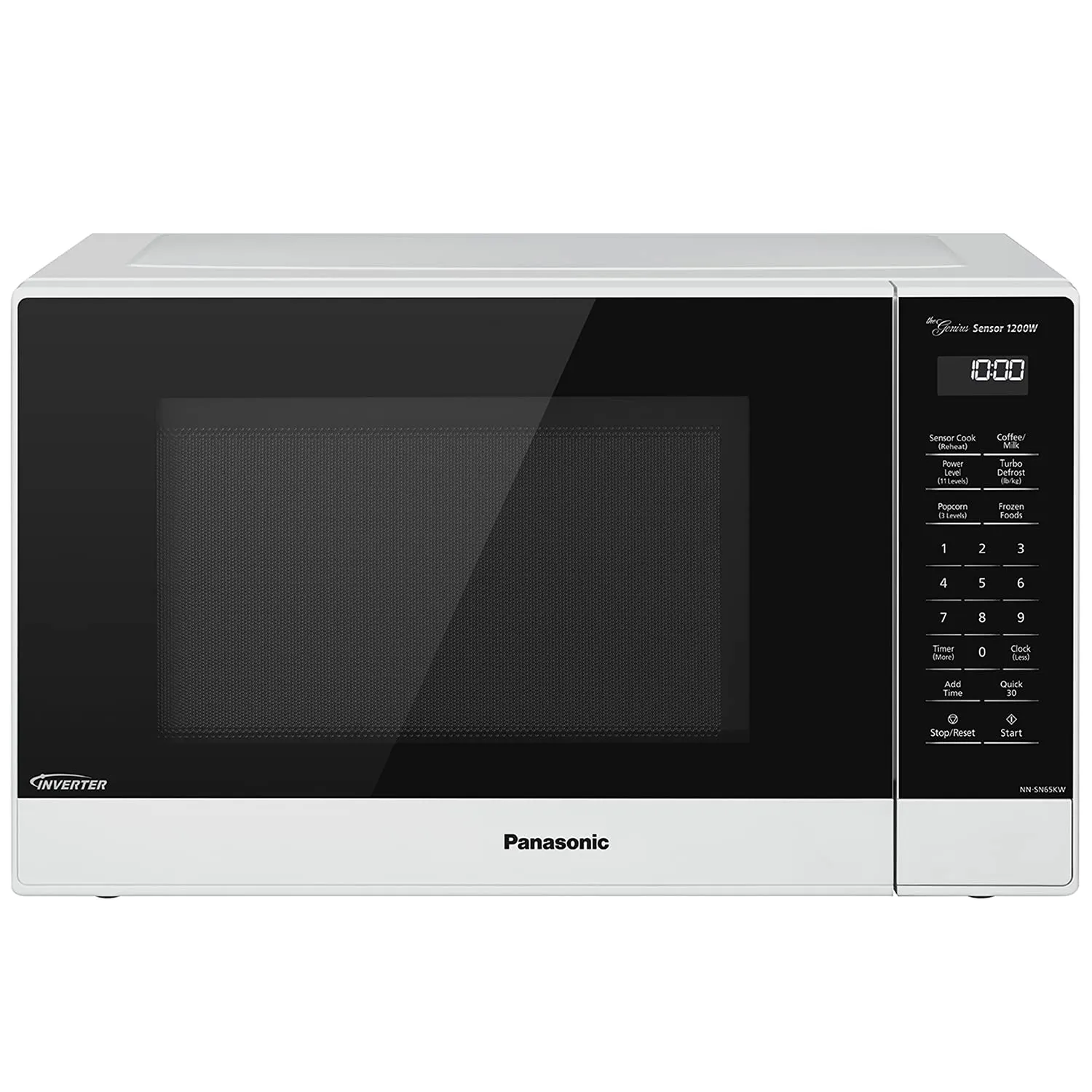 Panasonic NN-SN65KW White Microwave Oven, 1200W, 1.2 cu.ft, Inverter Technology, Genius Sensor