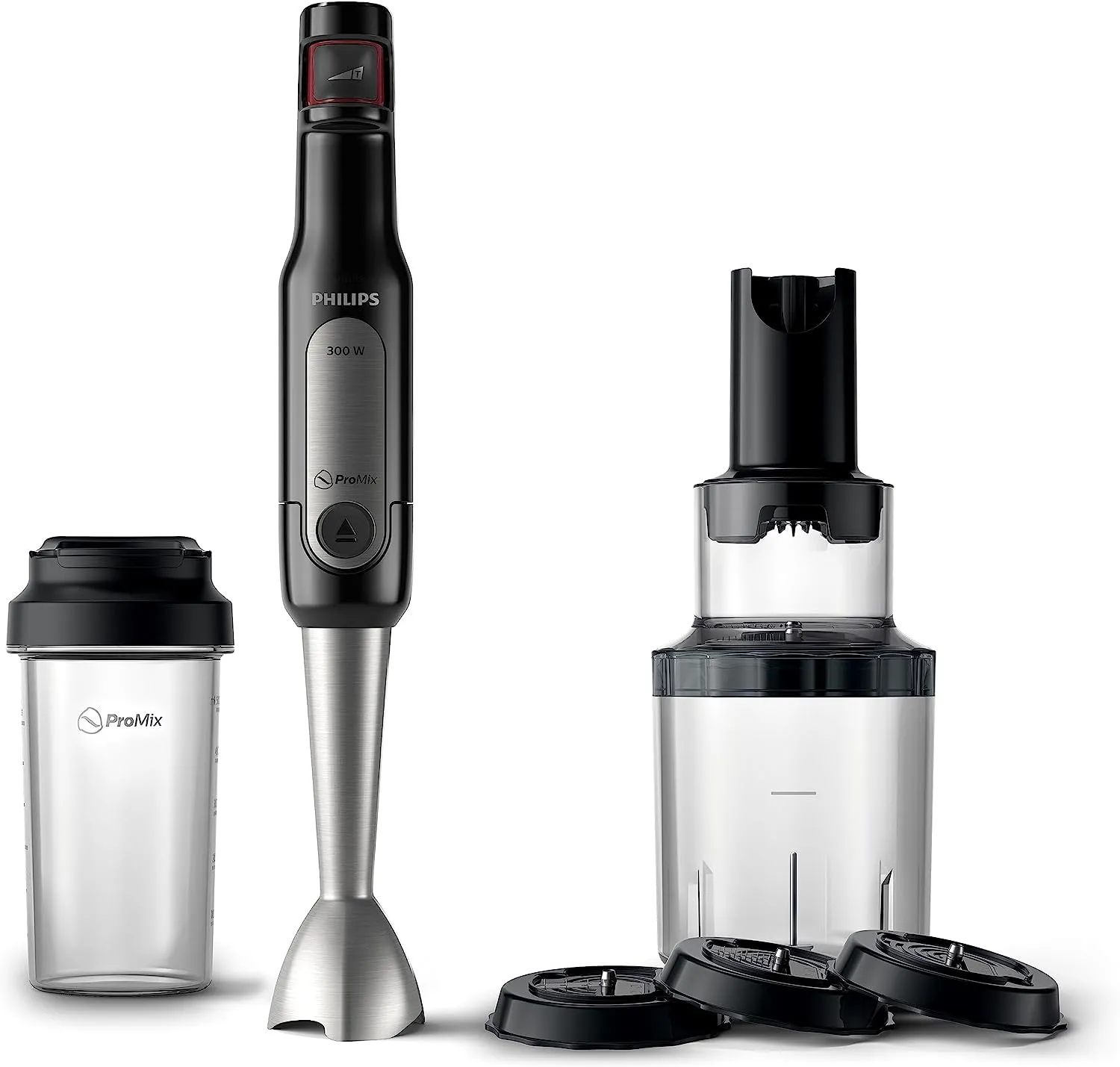 Philips ProMix Viva Collection Handblender, 300W Power, Intuitive SpeedTouch, Black & Stainless Steel