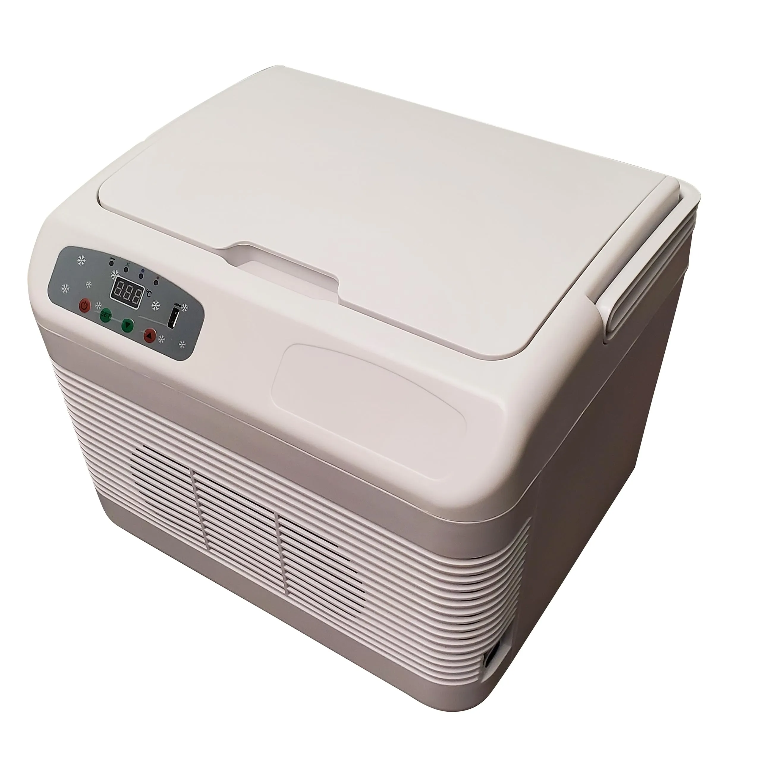 Portable Thermoelectric Cooler & Warmer with Digital Control, 12L Capacity, AC/DC Power Plugs