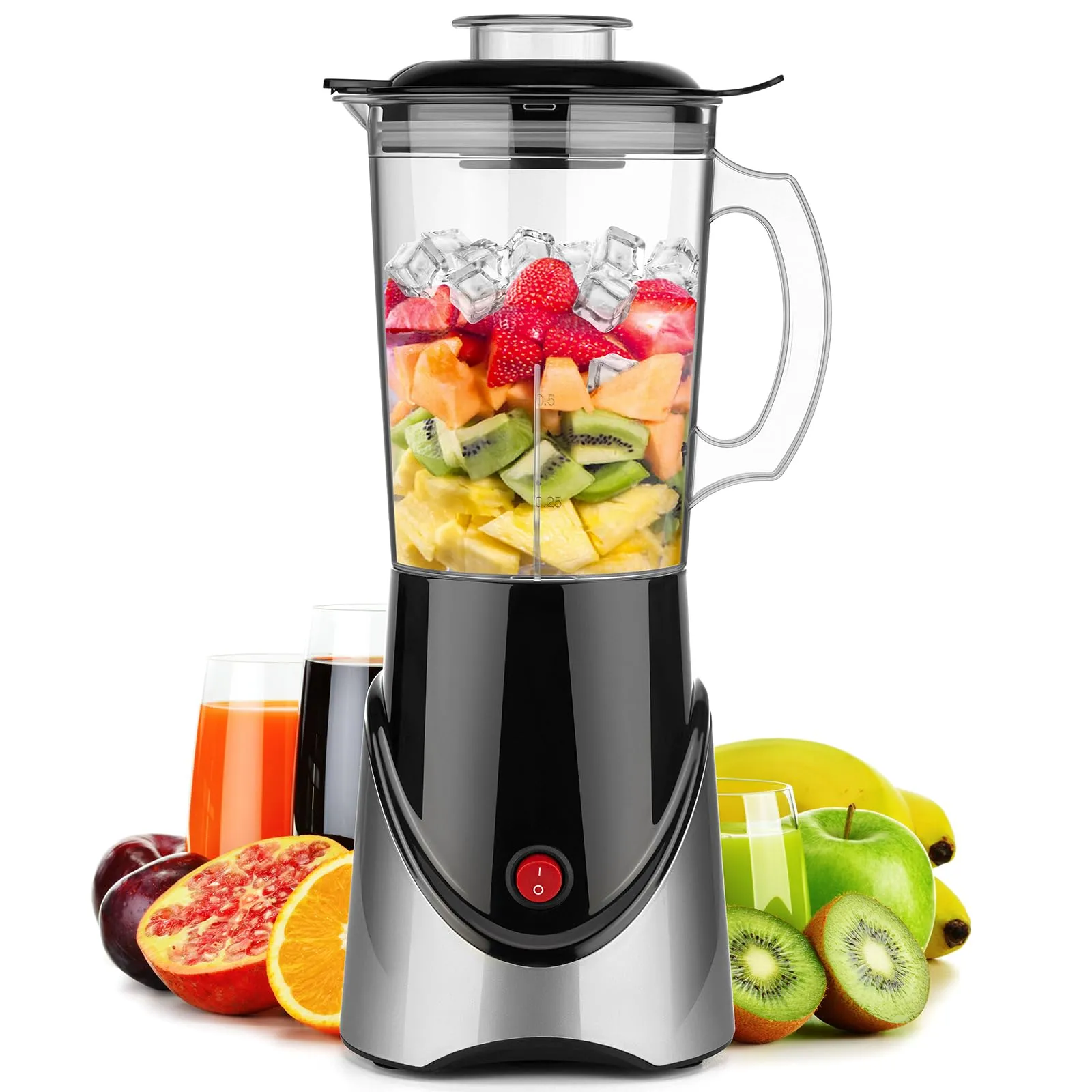 Powerful 1000ML Blender for Smoothies & Shakes, 400W, Easy Clean, BPA Free, User-Friendly