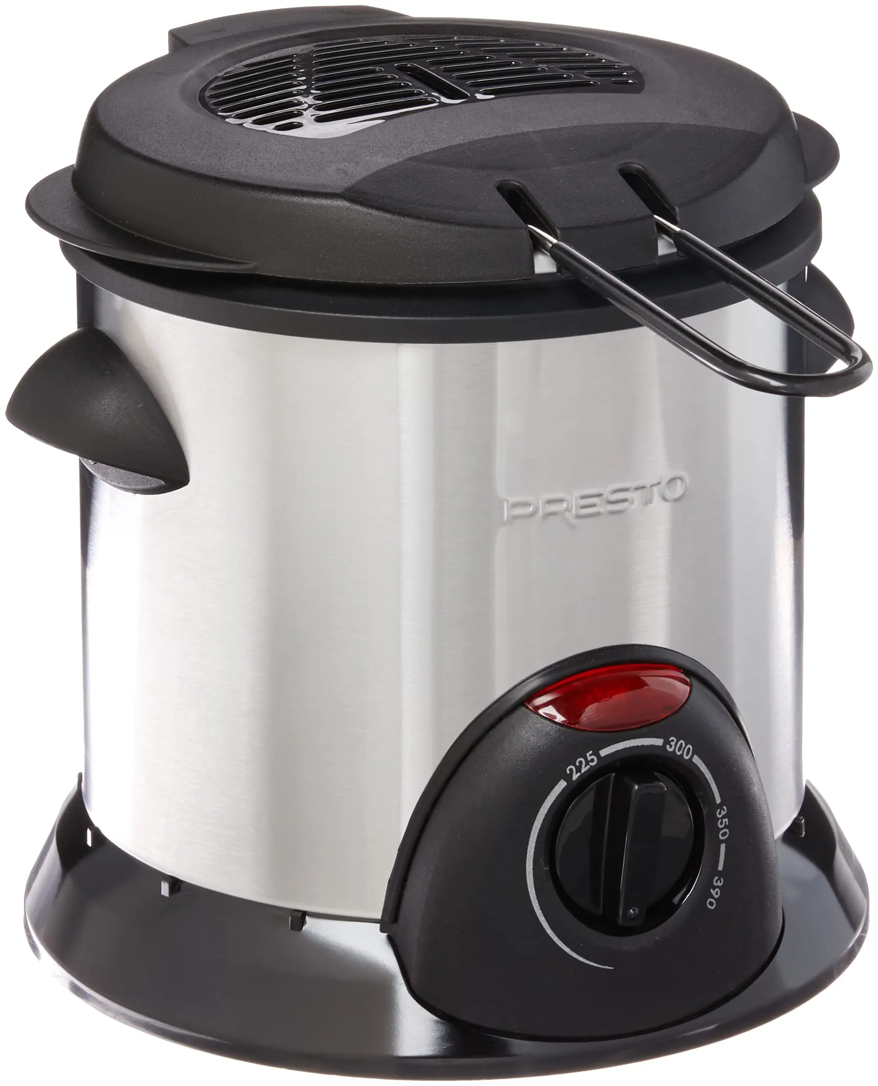 Presto 05470 Stainless Steel Electric Deep Fryer, 1 Liter Capacity, Adjustable Thermostat