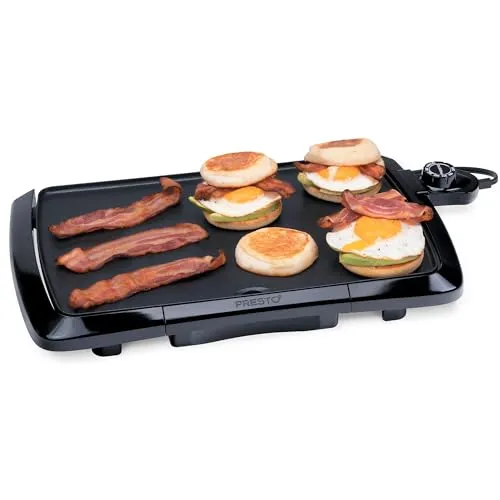 Presto 07047 Cool Touch Electric Griddle - Large 10.5'x16' Cooking Surface, PFAS-Free Nonstick