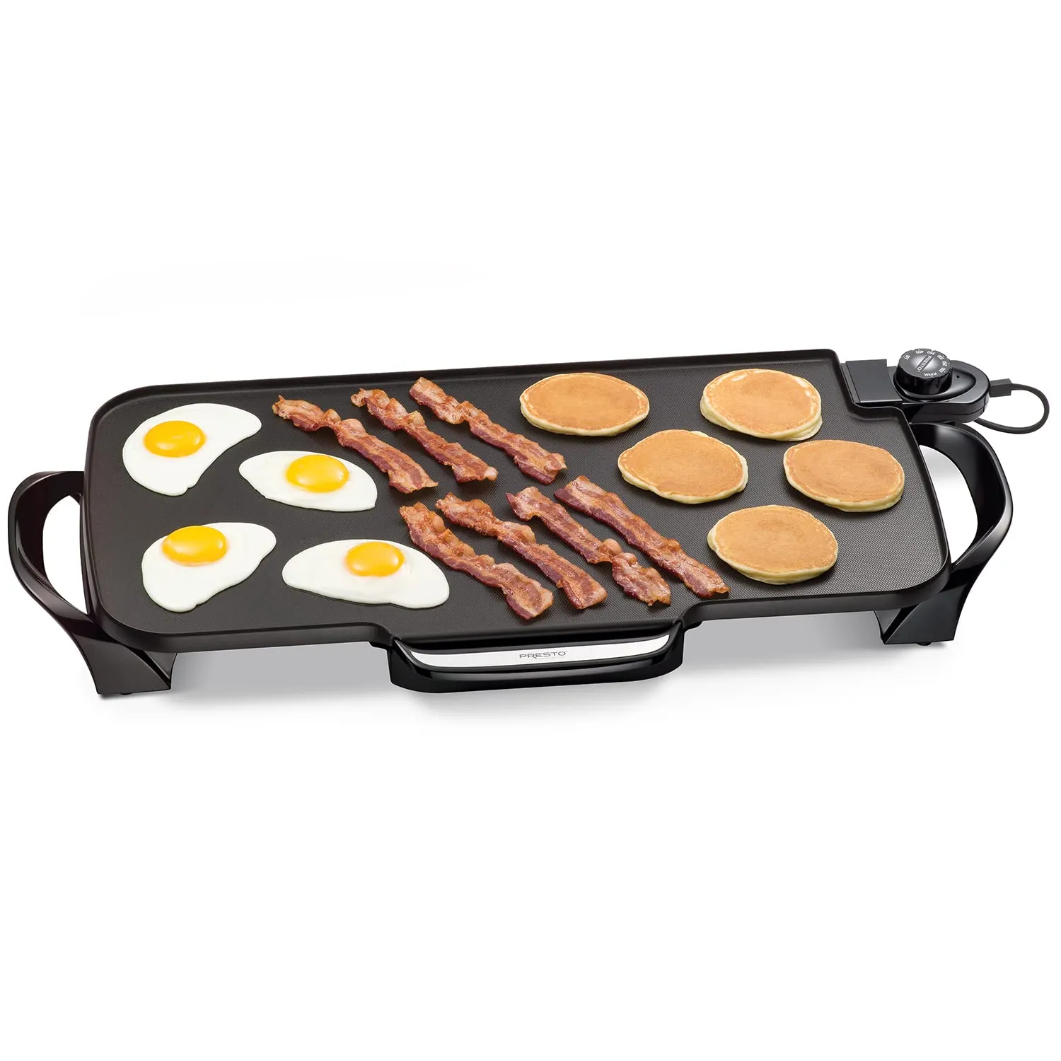 Presto 07061 22-Inch Electric Griddle with Removable Handles - Nonstick Ceramic, Black