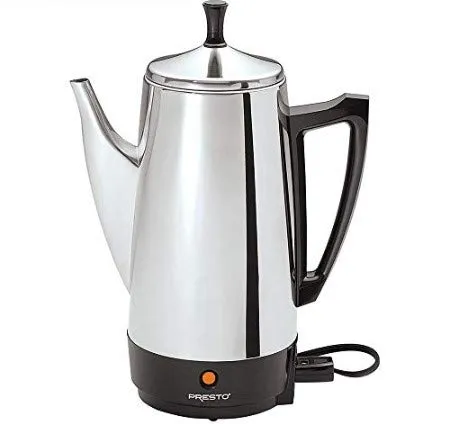 Presto 12-Cup Stainless Steel Coffee Maker with 1 Year Extended Warranty