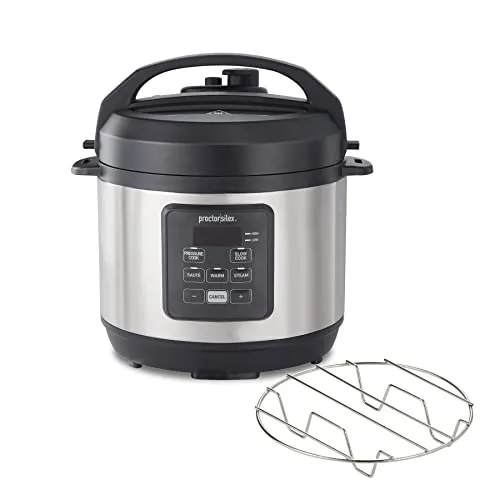 Proctor-Silex Simplicity 4-in-1 Electric Pressure Cooker, 3 Quart - Multi-Function, Stainless Steel