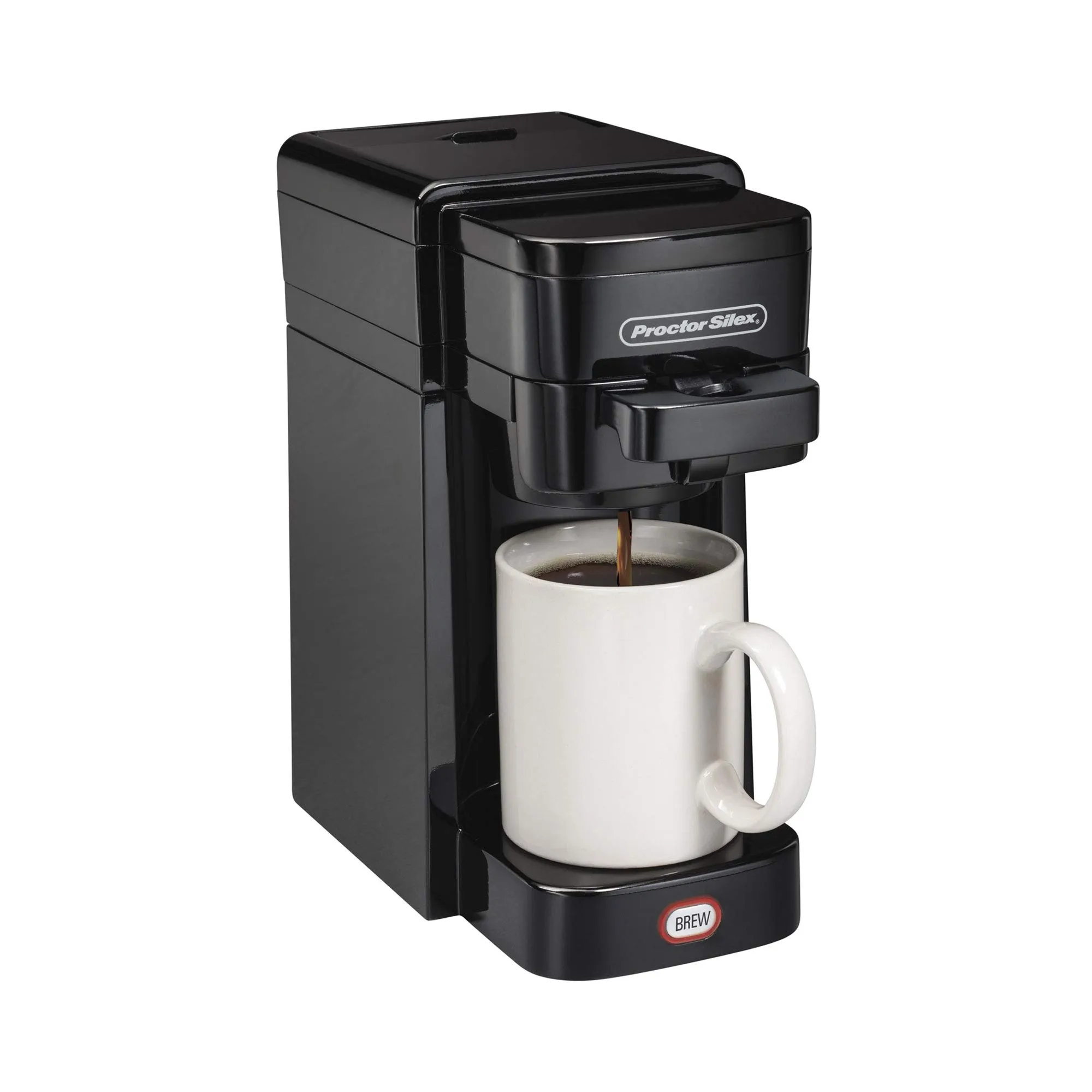 Proctor-Silex Single Serve Coffee Maker, 10oz Capacity, Compatible with Keurig Cups, Black