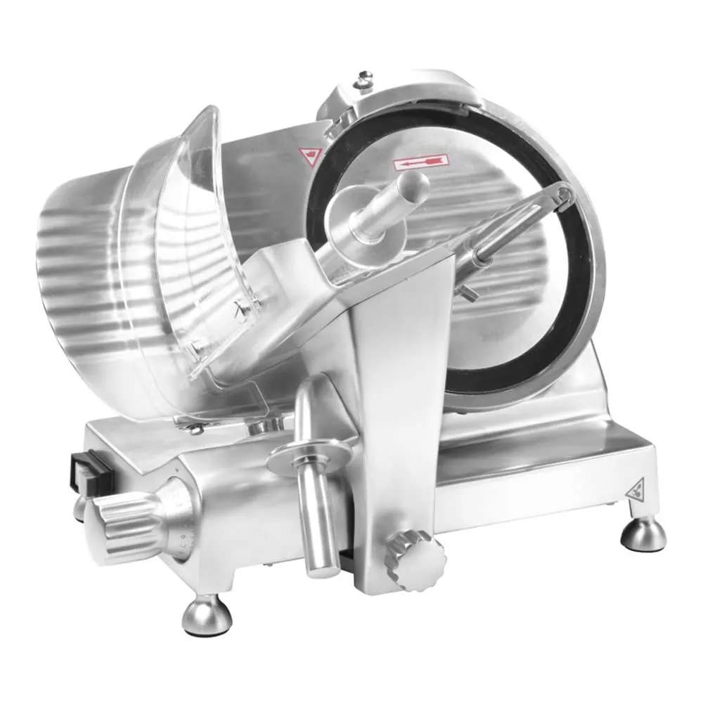 Professional Quality HBS-250L 10' Meat Slicer, Aluminum, Belt Driven, 0.2mm-15mm Thickness