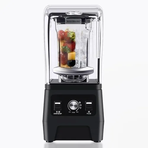 Professional Quiet Shield Blender - Commercial Quiet Sound Enclosure, 1800W, Smoothie Maker