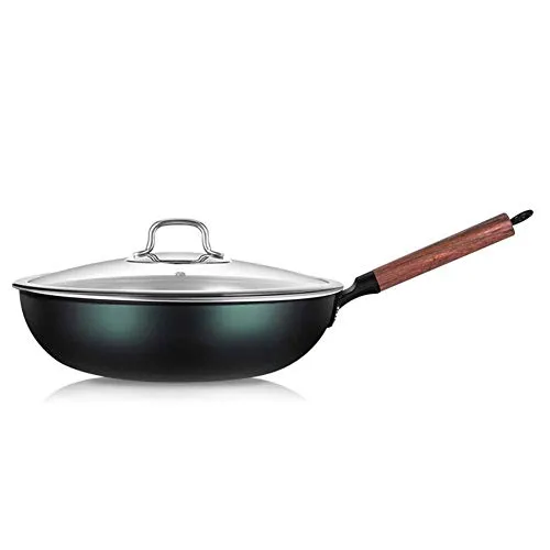 Pure Titanium Flat-Bottomed Wok 32cm