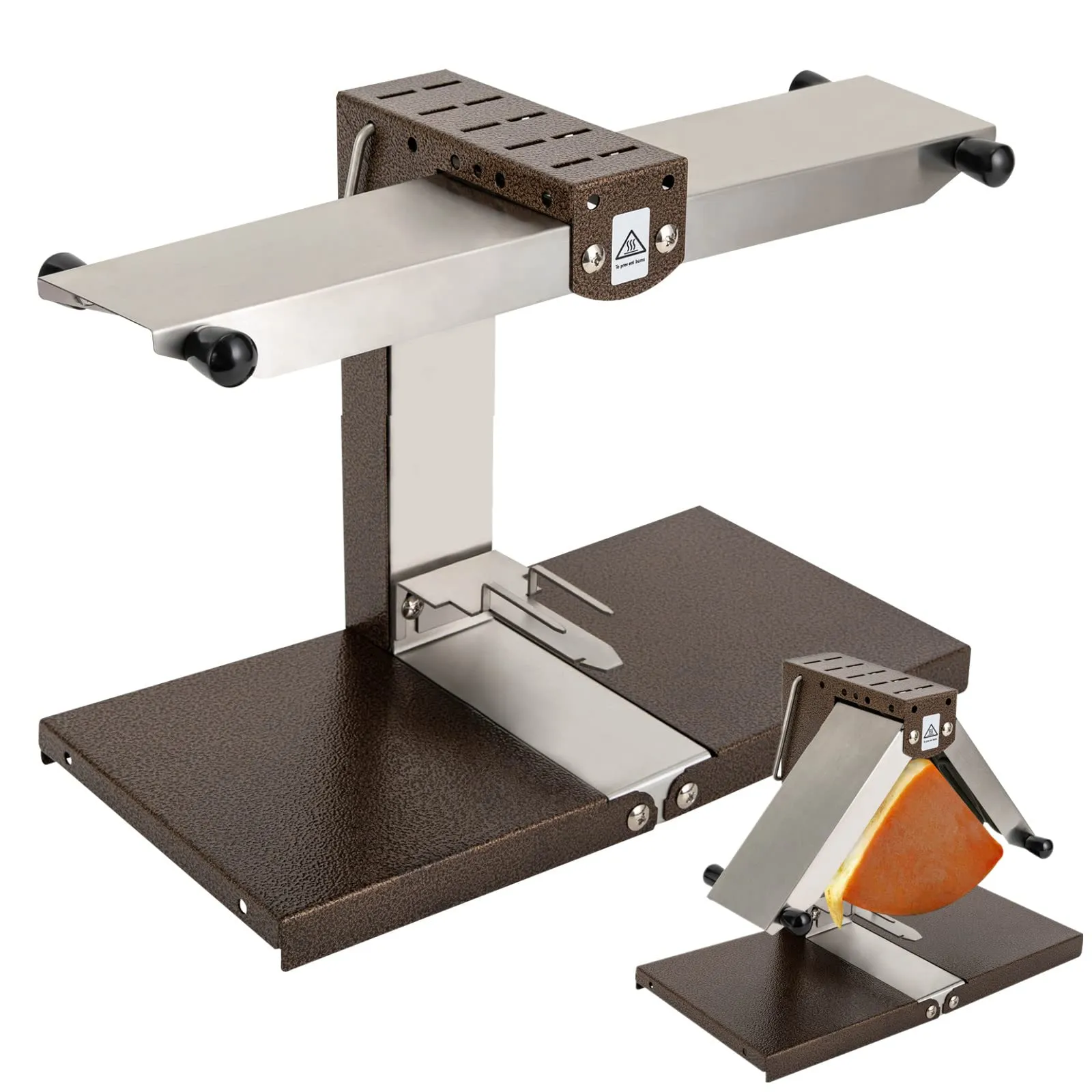 Raclette Cheese Melter 1000W Stainless Steel Adjustable Angle 320℃ Commercial Cheese Heater