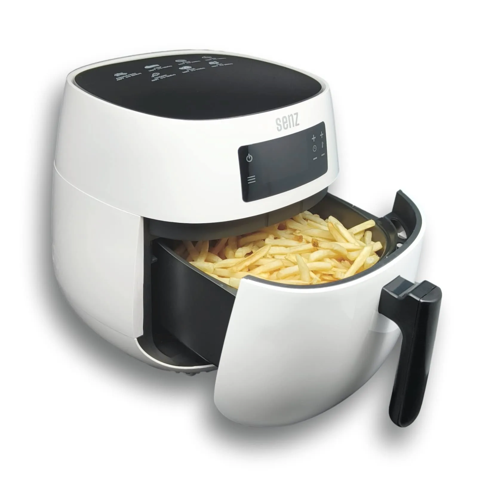 SenzTronics 4.3 Quart White Air Fryer with Digital Touch Screen, Oilless Cooker, 1400W