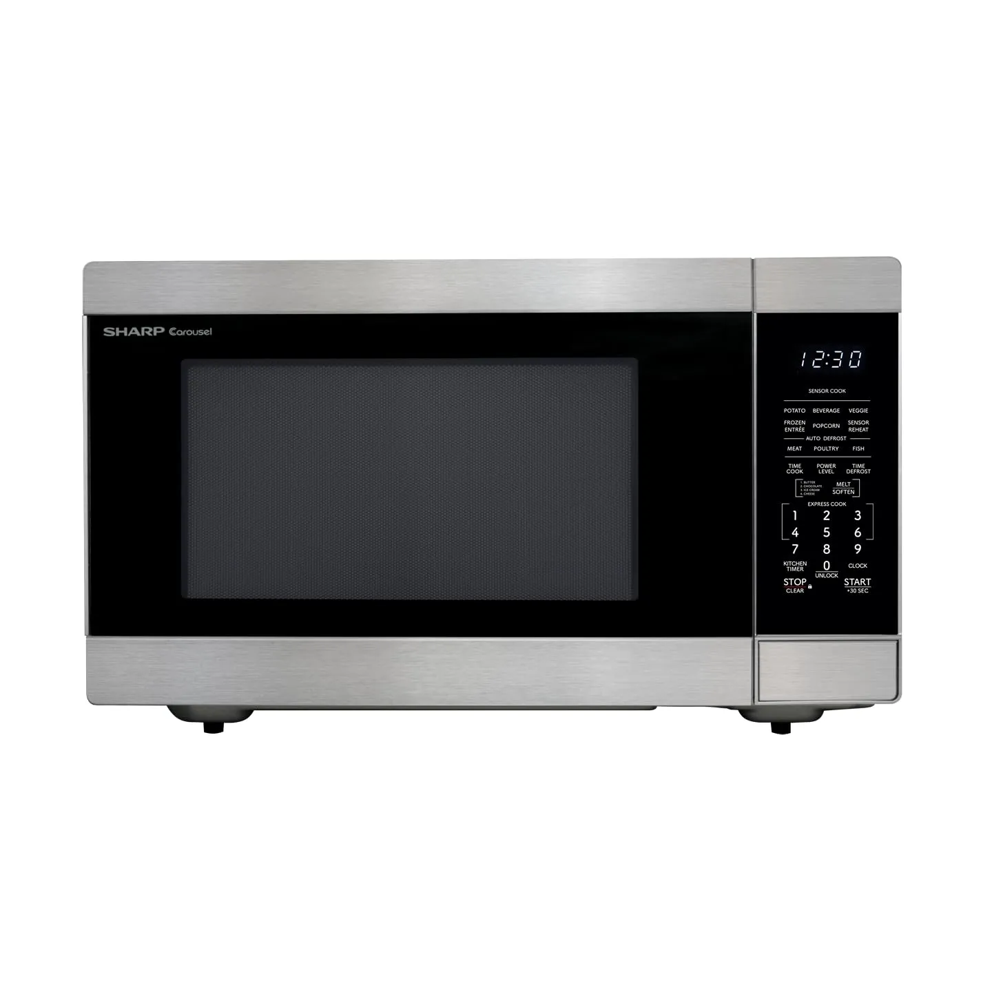 SHARP 2.2 CuFt Countertop Microwave Oven with 16.5' Turntable, 1200W, Stainless Steel Finish