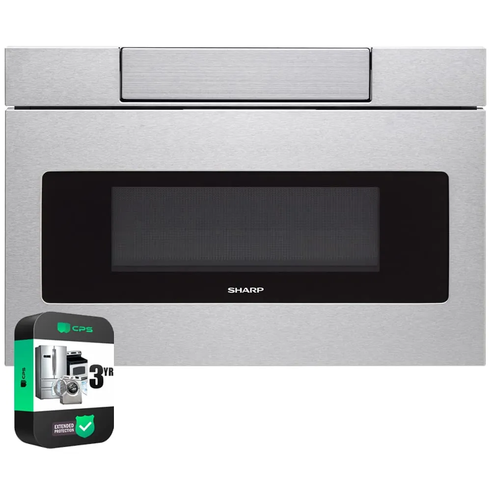 Sharp 24' Stainless Steel Microwave Drawer Oven Bundle with 3-Year Protection Plan