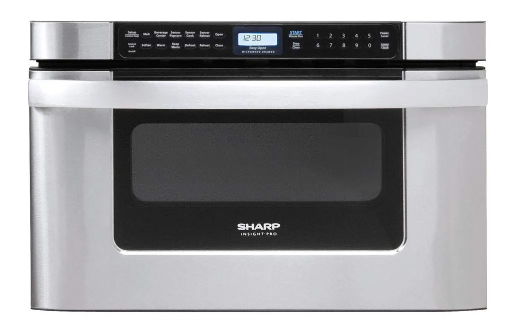 Sharp KB-6524PS 24-Inch Microwave Drawer Oven, 1.2 cu. ft., Stainless Steel, 950 Watts