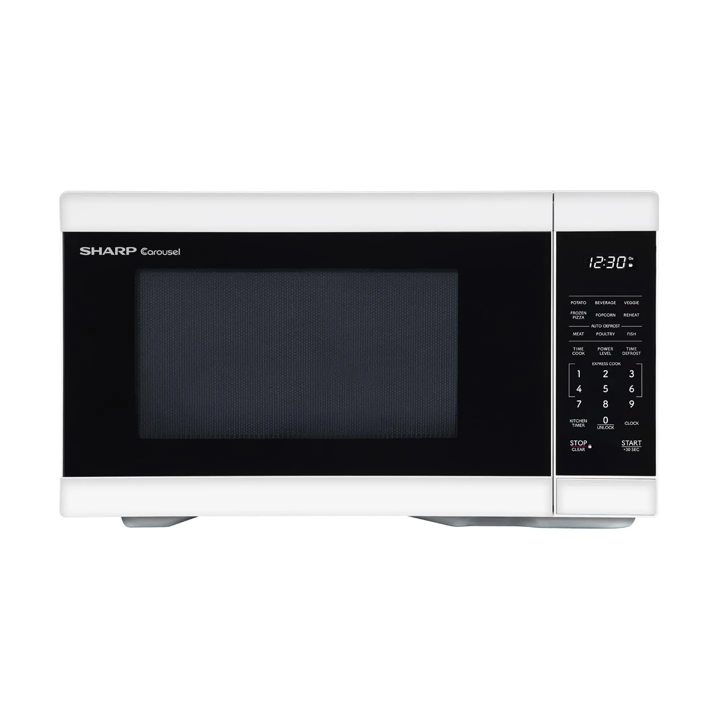 SHARP ZSMC1161KW 1.1 CuFt Countertop Microwave Oven - 1000W, White, 12.4' Carousel Turntable