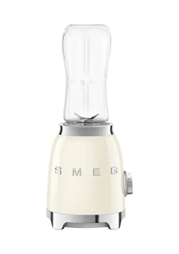 SMEG Personal Blender Cream 600ml BPA-Free Tritan Bottle 2 Speeds Stylish Italian Design