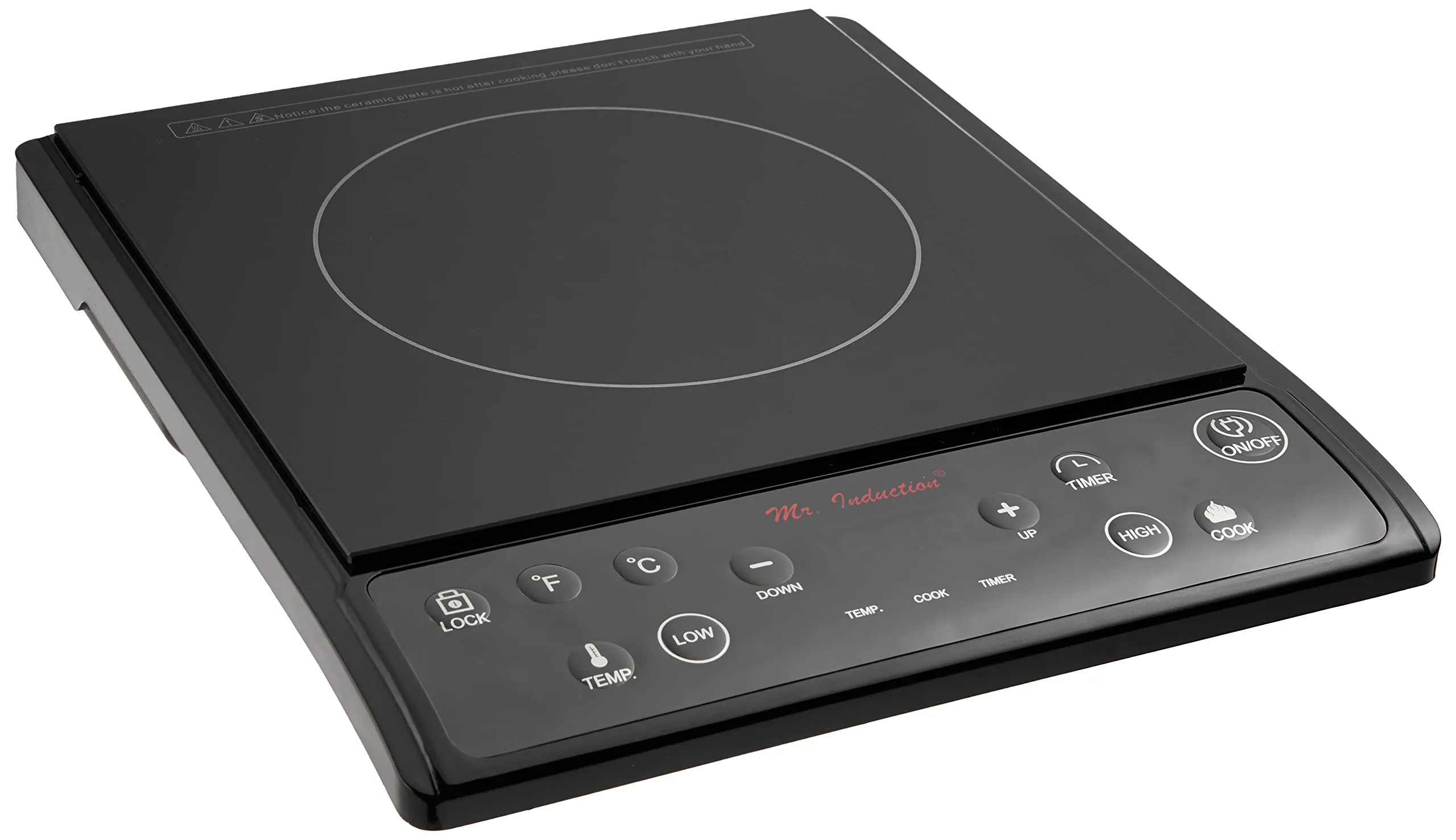 SPT 1300-Watt Induction Cooktop with Touch-Sensitive LED and 8-Hour Timer, Black