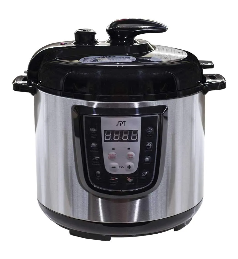 SPT EPC-14D 6-Quart Digital Stainless Steel Electric Pressure Cooker with 10 Preset Programs