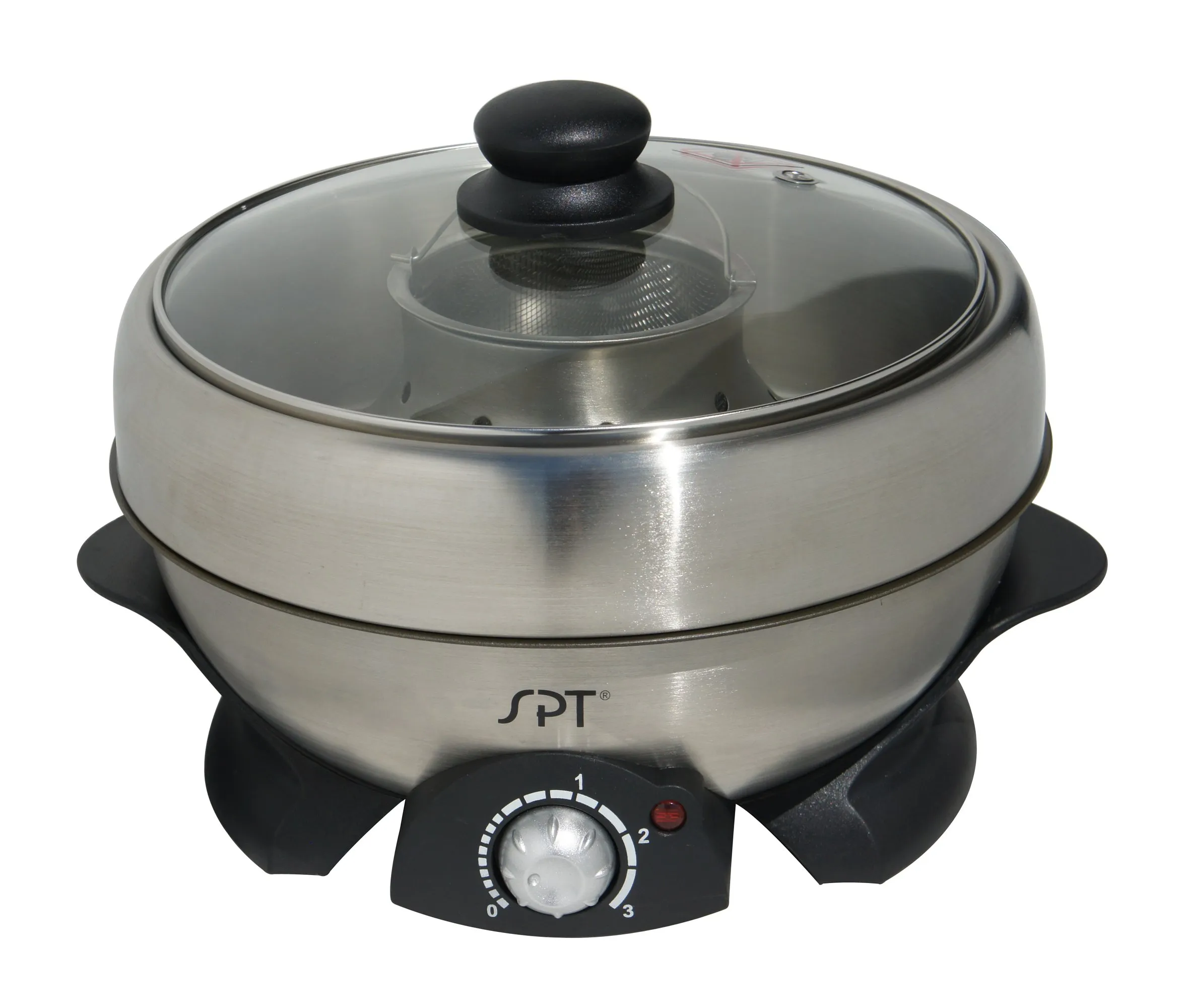 SPT Shabu-Shabu & Multi-Cooker, Stainless Steel, Adjustable Temperature, Hot Pot, Grill, Steam