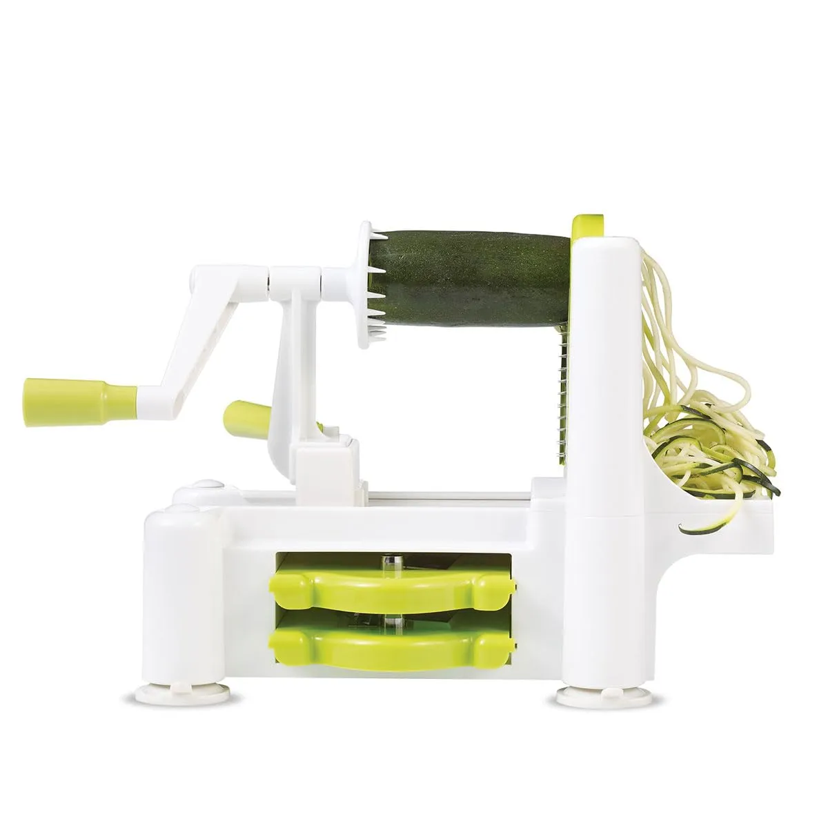 Starfrit Spiral Slicer Green/White with Ultra Sharp Blades and Suction Grip Feet