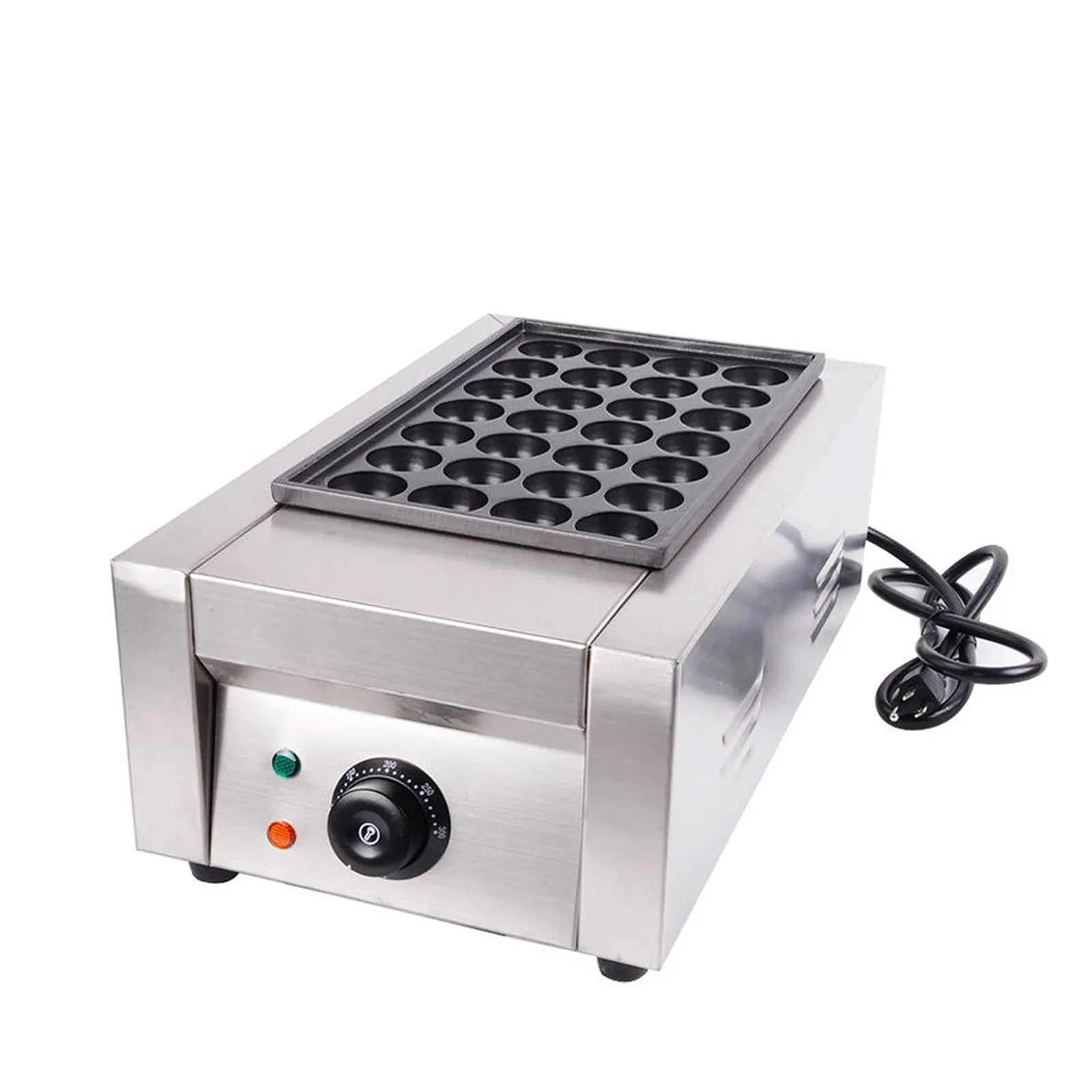 TECHTONGDA Electric Takoyaki Maker 28pcs, 110V Commercial Octopus Meatball Machine Nonstick