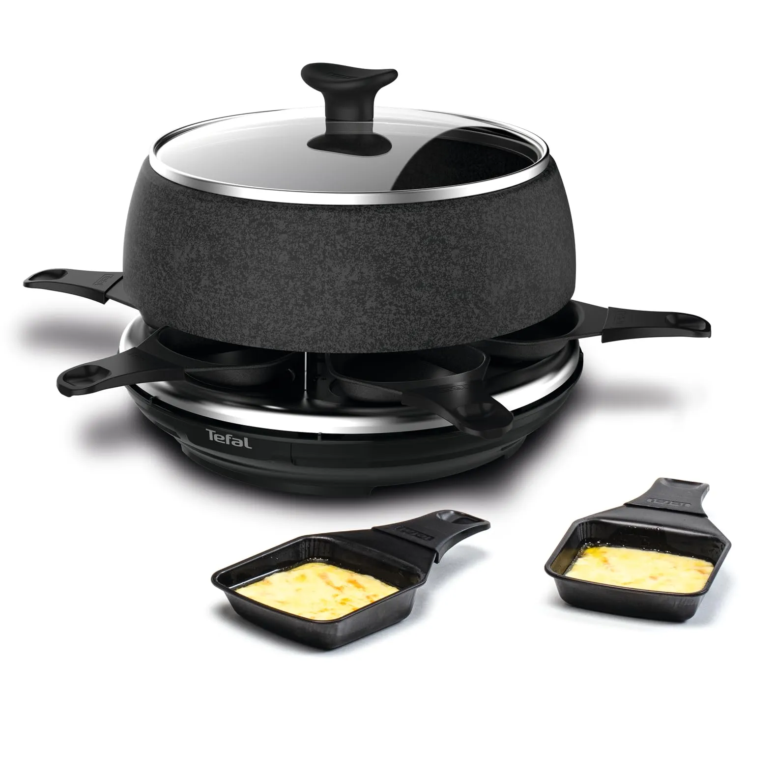 Tefal Cheese'N'Co Raclette Grill for 6, Black, 850W, Versatile Cooking & Easy Cleaning