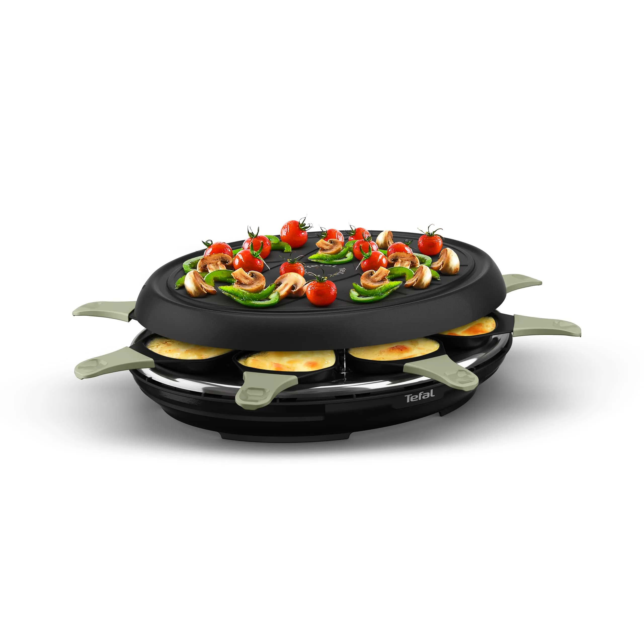 Tefal Raclette Neo Deco Eco Design - 8-Person Non-stick 2-in-1 Grill & Raclette, Eco-friendly