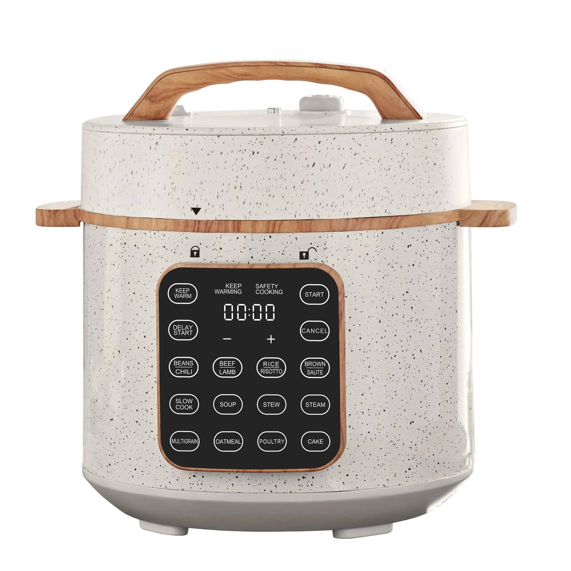 The Pioneer Woman's 6 Qt Pressure Cooker, Linen Speckle, 7-in-1 Multi-Function Cooking