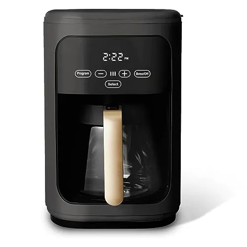 Touchscreen Coffee Maker 14-Cup Programmable with Touch-Activated Display in Black Sesame