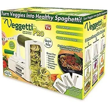 Vegetation Pro Table-Top Spiral Vegetable Cutter by Veggetti – Healthy Veggie Pasta Maker