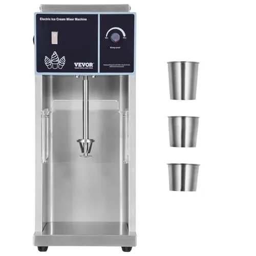 VEVOR Frozen Yogurt Blending Machine 400W, Stainless Steel, 4200RPM, Stepless Speed Adjustment